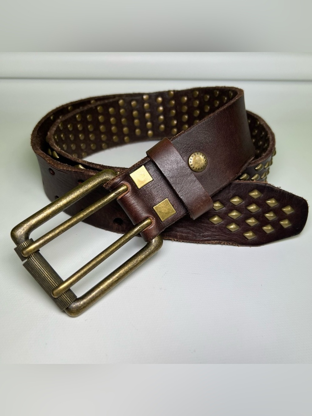 Bed Stü Cobbler Series Studded Leather Belt size 38